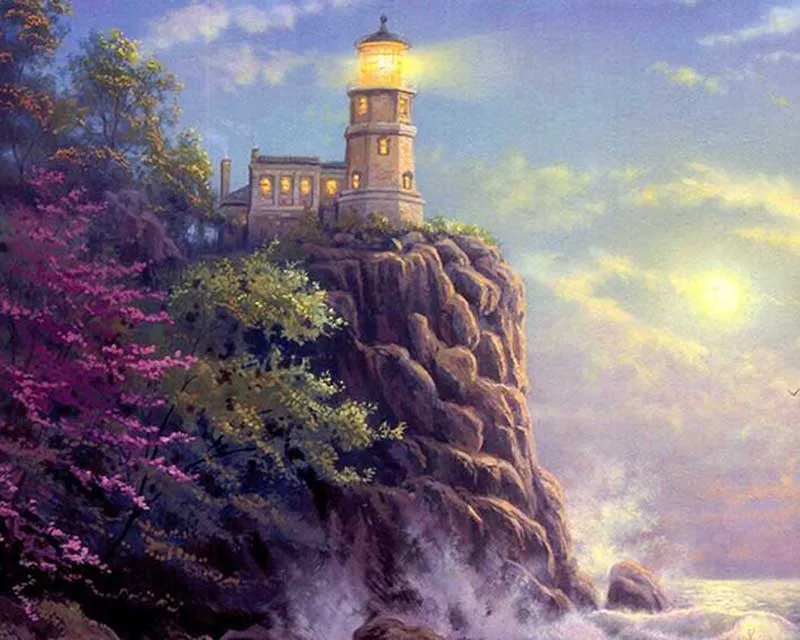 

Diamond Embroidery Lighthouse Scenery Cross Stitch 5D Diamond Mosaic Painting Full Square Sale DIY Rhinestones Pattern Paintings