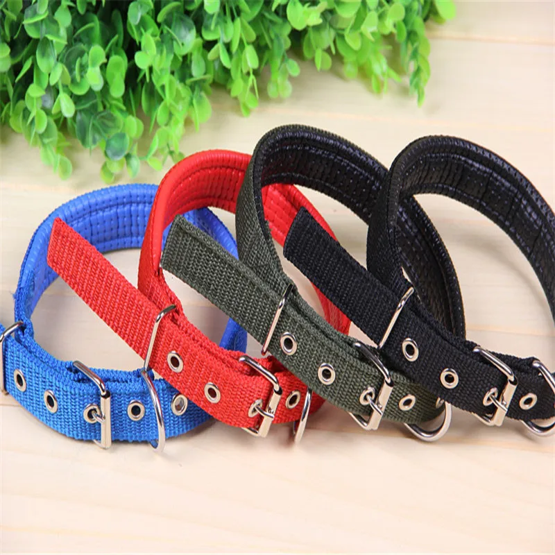 Dog Pet Collar Dual Layer Harness Leash Led Comfort Foam Cotton Nylon