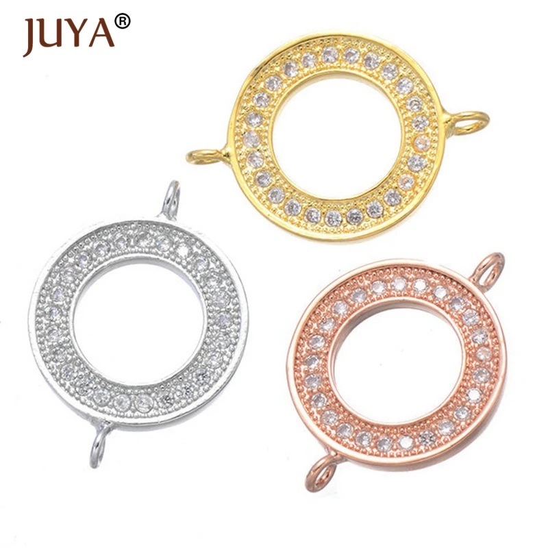 

Supplies For Jewelry Wholesale 10pcs lot handmade hollow round zircon loop accessory connectors for diy jewelry making findings
