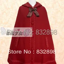 Новые милые хлопковые зима принцесса Сладкая Лолита плащ Обувь для девочек зимние брендовые длинные зимние пальто