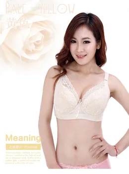 

new fashion style embroidery push up bra big size female underwear Full Coverage Bras Underwire Brassiere Thick Padded Lingerie