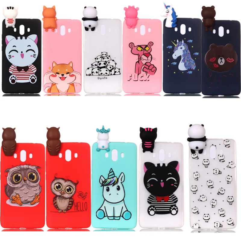 

For Huawei Mate 10 5.9" Cases 3D Silicone Case Cartoon Soft Cell Phone Cover Case Skin For Huawei Mate 10 Smart Phone Fundas