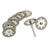 DRELD 10 pièces 25mm Dremel accessoires diamant meule circulaire lame de scie diamant disque de coupe pour outil rotatif + 2 pièces mandrin ► Photo 2/6