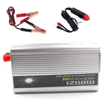 

modified sine wave DC 24V to AC 110V 1200W Converter USB Charger Adapter voltage transformer Auto Car power Inverter