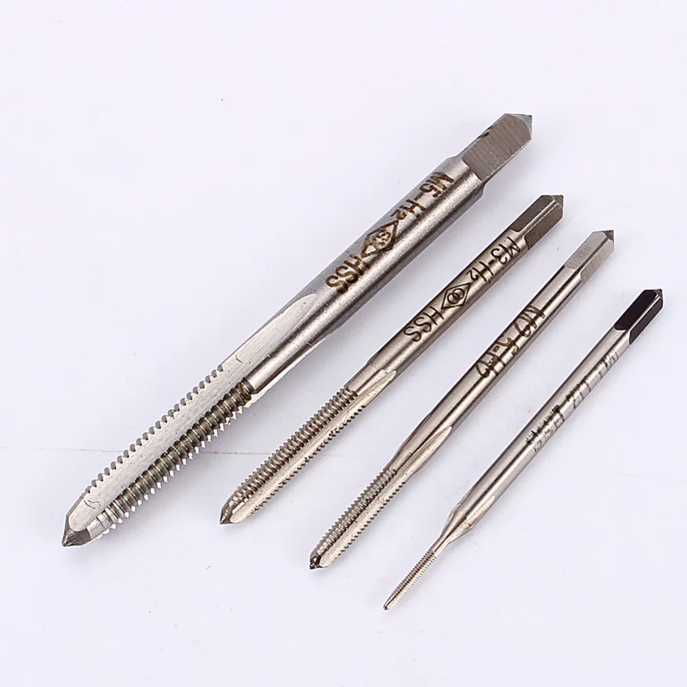 4pcs HSS Machine Hand Tap Tapping Screw Thread Metric Plug Taps 2.5mm 4