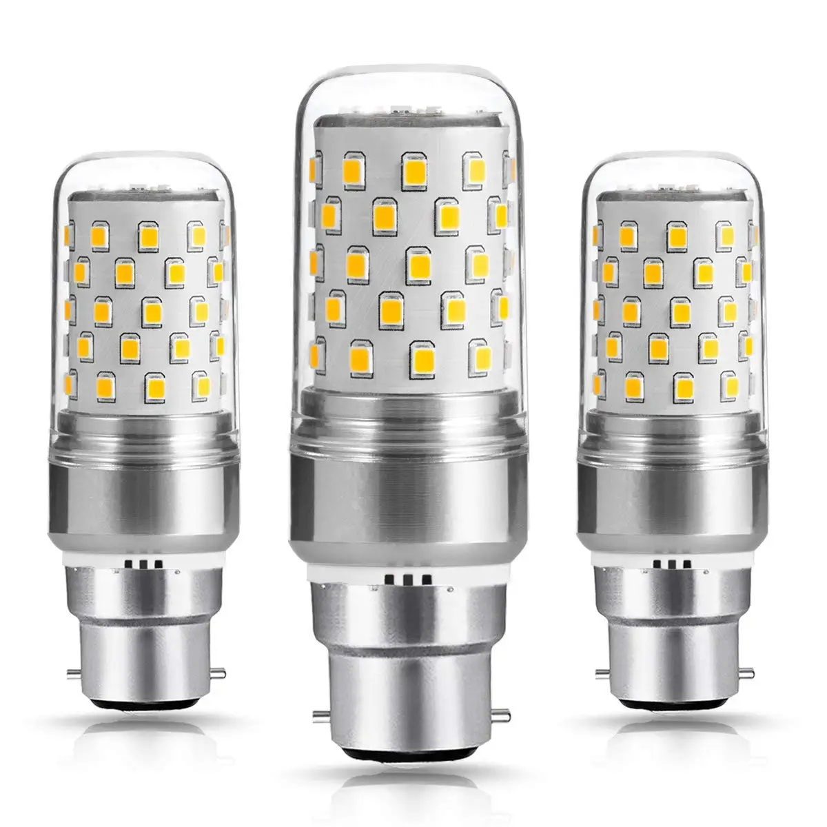 

B22 LED Corn Bulbs 80W Equivalent 9W 2700K Warm White Candelabra Bulb 1000 lumens Angle Bayonet LED Candle Light Bulbs,3-Pack