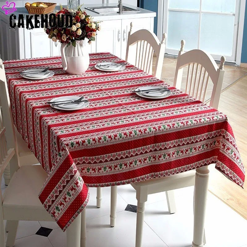 CAKEHOUD Рождественская скатерть из полиэстера и хлопка имитация маргарина