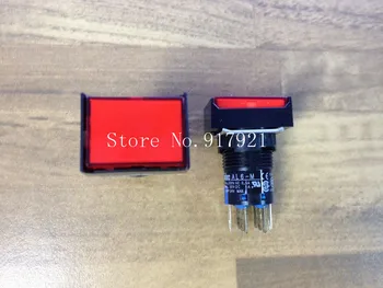 

[ZOB] Japan's IDEC and AL6-M rectangular flat button with light red button 16MM NO NC --10PCS/LOT