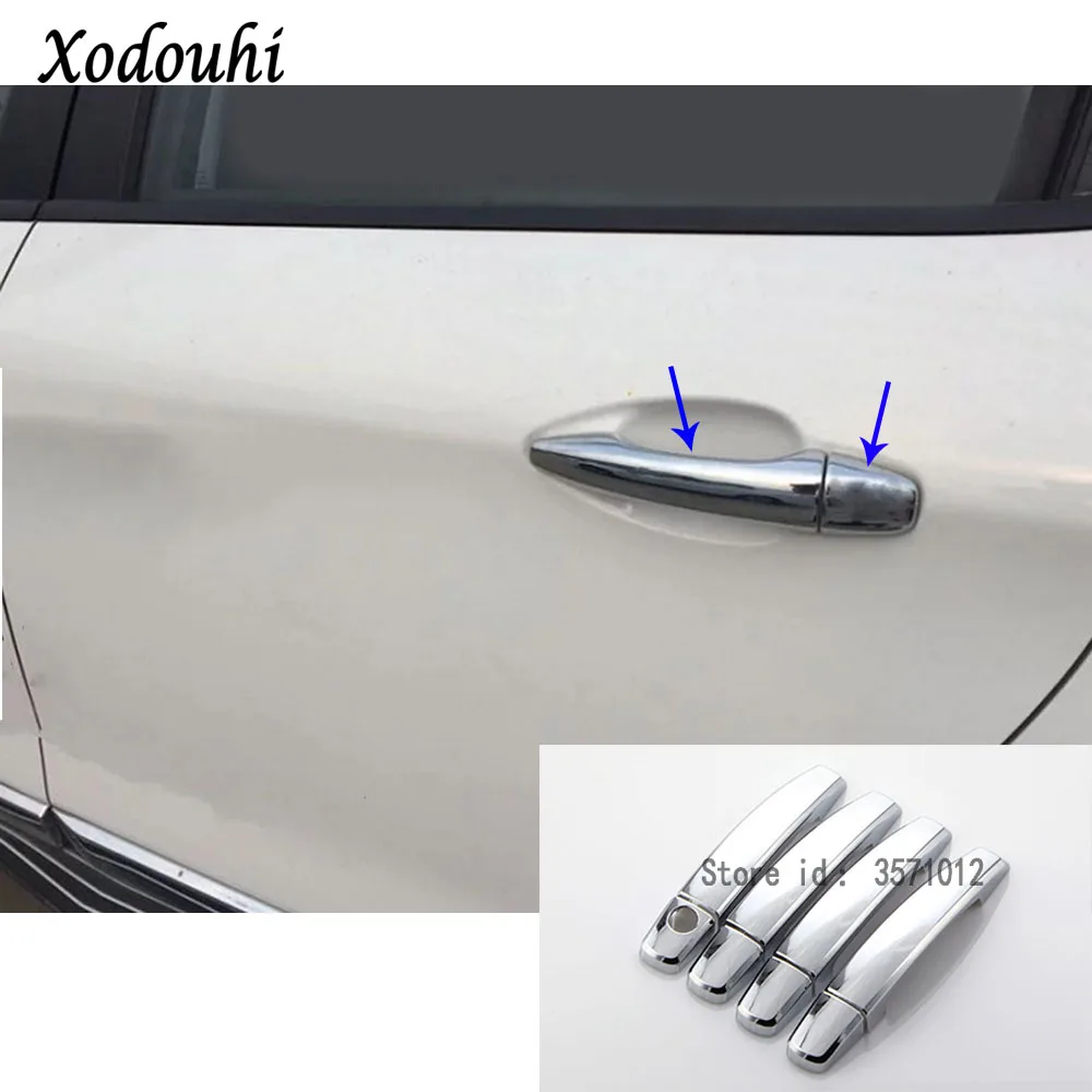

Car cover protect detector inner stick frame lamp trim ABS chrome door handle 8pcs/set For Peugeot 2008 2014 2015 2016 2017