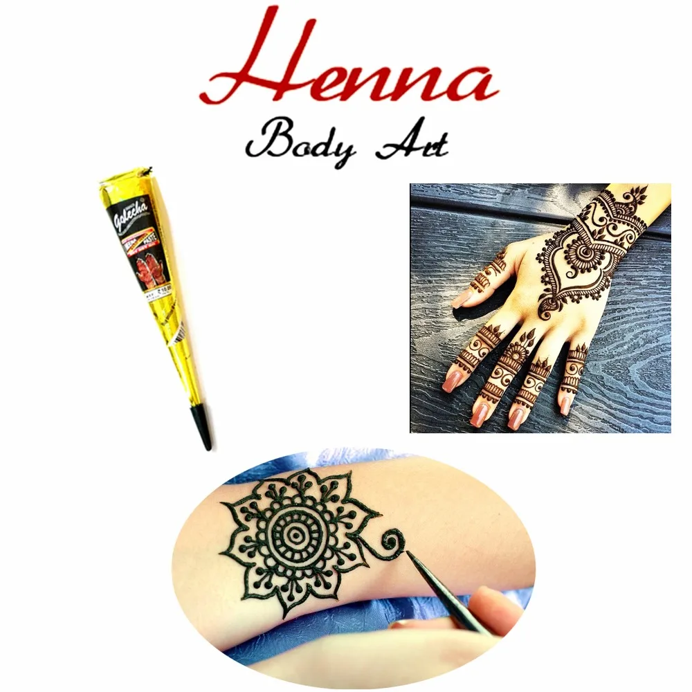 Buy 1 pcs Indian Mehndi Pure Black Henna Tattoo Paste