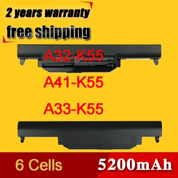 6cell laptop battery K55 K55A K55D K55DE K55DR K55N K55V K55VD K55VM K55VS Laptop battery For