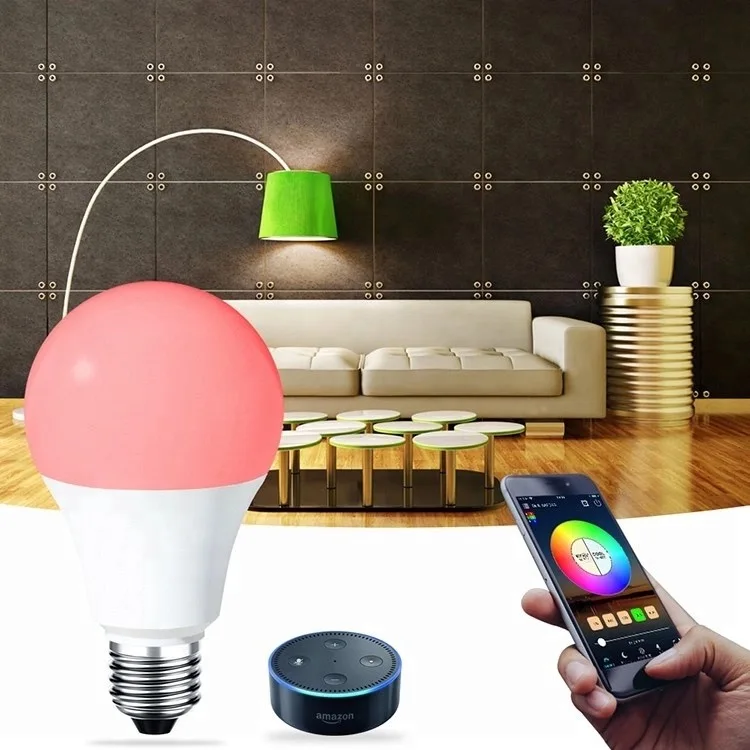 Wifi умная музыкальная лампа 4,5 Вт E27 RGBW лампа с регулируемой яркостью поддержка Amazon Alexa и Google Home IOS/Android приложение управление AC85-265V