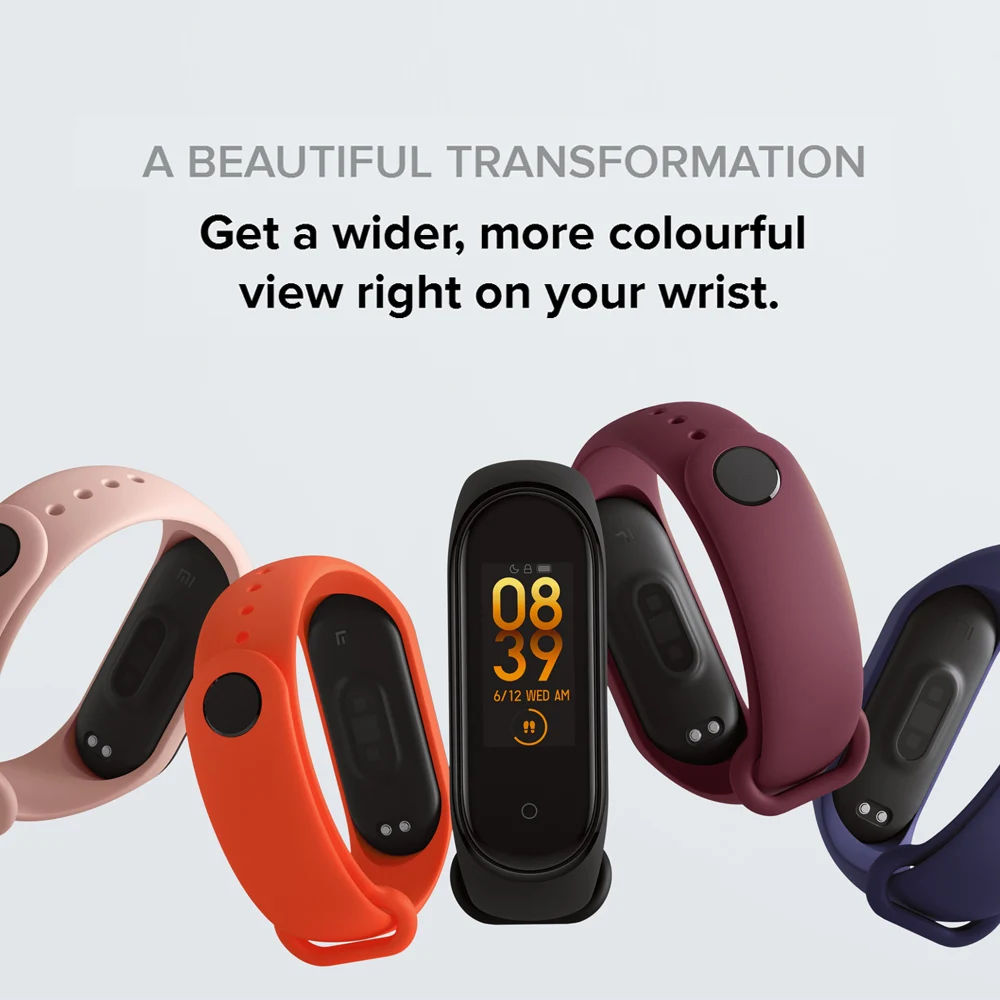 Глобальная версия Xiaomi Mi Band 4 новейший музыкальный умный Браслет фитнес-трекер для измерения сердечного ритма 0,9" цветной AMOLED экран