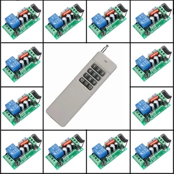 

12 Receiver + 200-3000m Transmitter AC 220V 10A Wireless Remote Control Switch Wireless Light Switch With Learning Code System