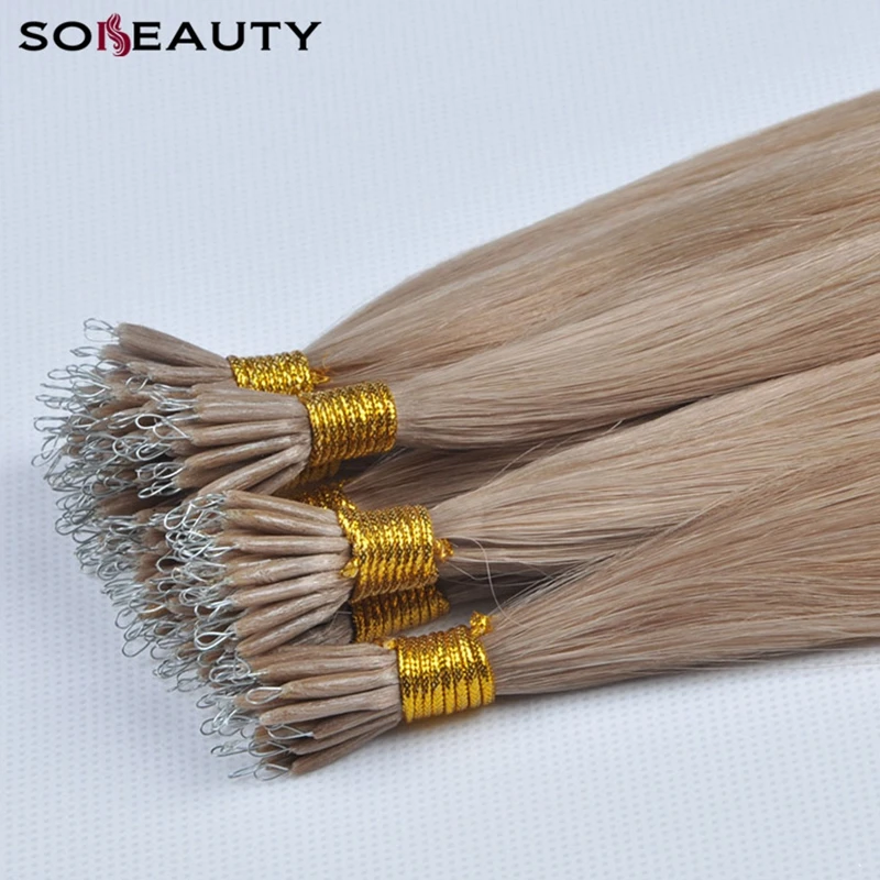 Sobeauty волосы remy 50 шт/упаковка 20 дюймов нано кольцо человеческие для наращивания