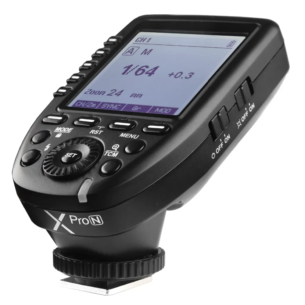 Беспроводной триггер для вспышки Godox XProN XPro-N 1/8000s HSS с профессиональными функциями поддержка автовспышки i-ttl для Nikon DSLR камеры