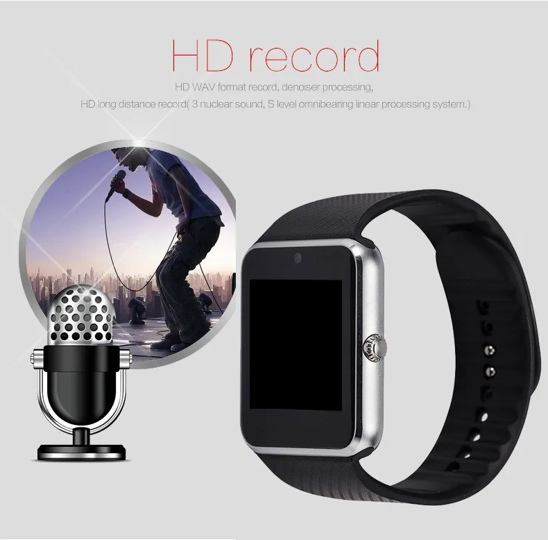 GT08 Bluetooth Смарт-часы браслет SIM TF карта телефон MP3 Smartwatch для Apple iOS Android SMS/напоминание о звонках фитнес-камера