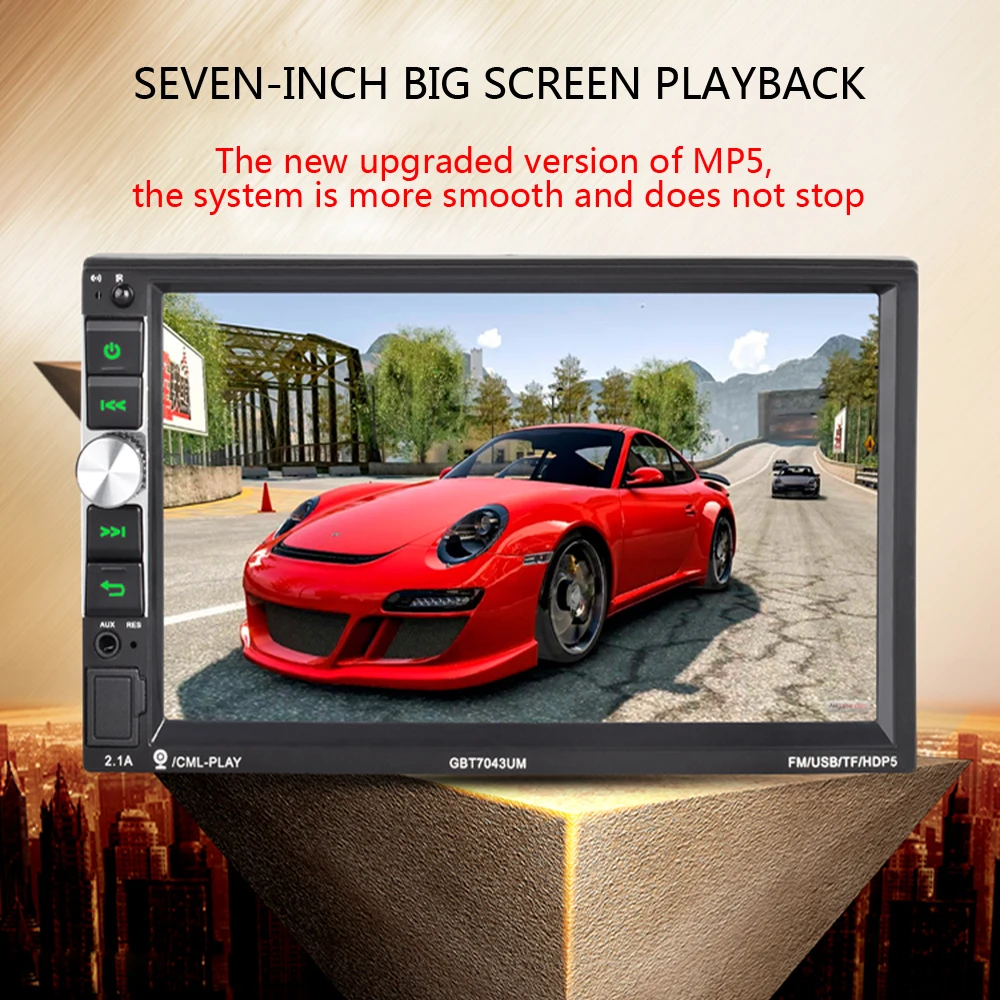 Автомобильный мультимедийный плеер Podofo 2 Din 7 '' стерео Bluetooth FM/MP5/USB/Bluetooth с
