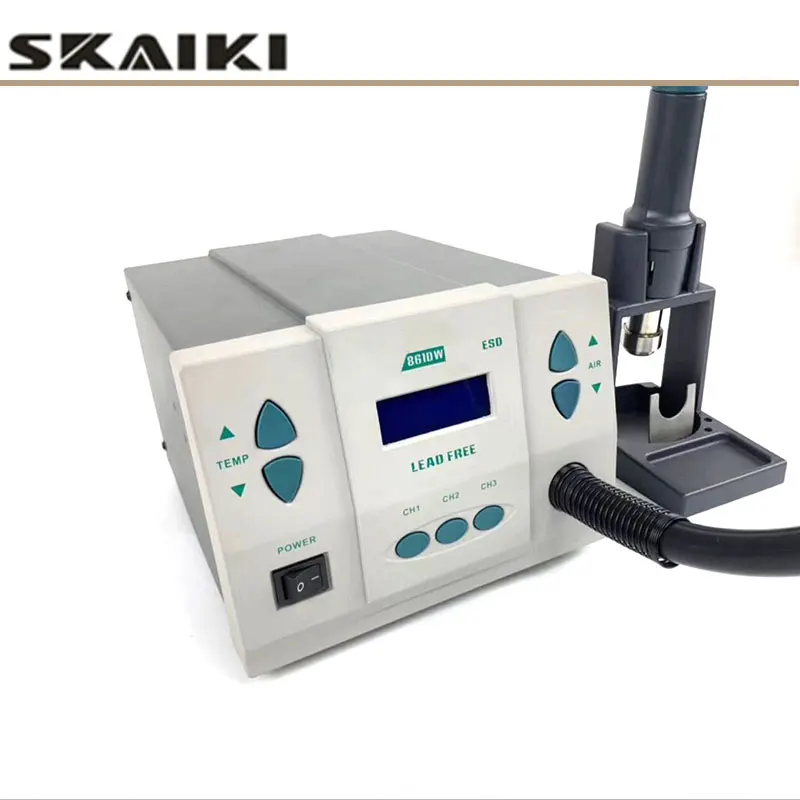 Skaiki 861DW 110 В 220 1000 Вт Бессвинцовая паяльная станция с горячим воздухом