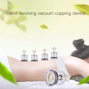 

4 Hand Revolving Vacuum Cupping Whole Body Massage Anti Cellulite Chinese Traditional Screw Cupping Cups Nipple Suction Pump 41