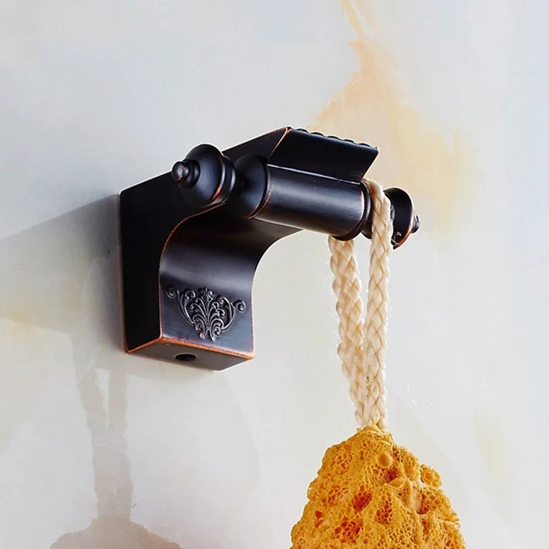 New Design Luxury ORB Brass Decorative Wall Hooks Clothes Hanger Double