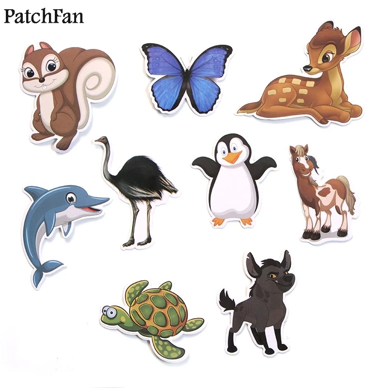 12 компл./лот Patchfan 48 шт./компл. животных зоо мир дети игрушка Стикеры для &quotсделай