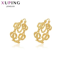 11.11 Xuping Luxury Earring Big Valentine’s Gift Gold Color Plated Romantic Charming Hoop Earrings Jewelry High Quality 28937