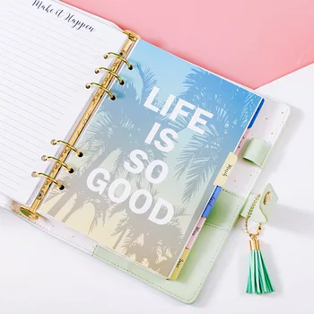 

Lovedoki Mid Summer Series Filler Papers For Filofax Spiral Notebook Weekly Plan Planner A5 Inner Core Office & School Supplies