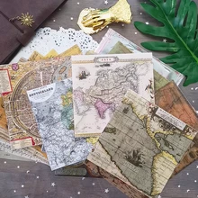 Mapa antiguo de cartas Página de música de fondo de papel Material de basura planificador Scrapbooking decorativo Vintage papel para manualidades diy