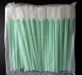 

200 pcs Cleanroom Polyester Swab Large Flat Paddle Knitted Polyester Tip with Polypropylene Handle Non-Sterile