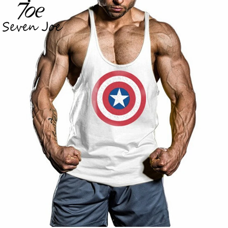 Seven Joe. Новые летние майки мужские майка брус, бодибилдинг Gymvest хлопок спортивный жилет