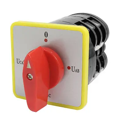 

AC 500V 16A 4 Positions 12 Terminals Rotary Cam Changeover Switch