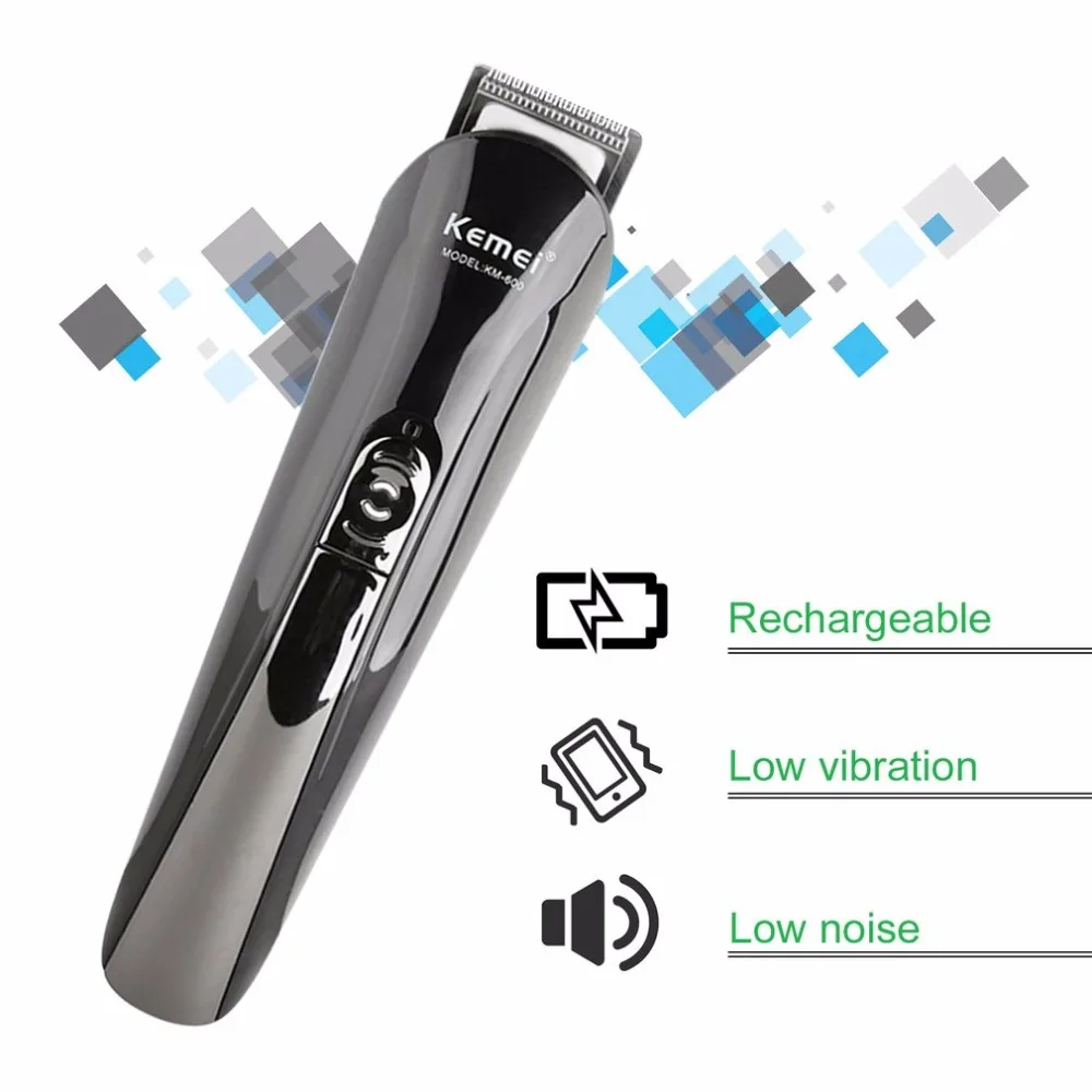 Kemei 6 in 1 Rechargeable Hair Trimmer Titanium Hair Clipper Electric Shaver Beard Trimmer Men Hair Care Styling Tools new