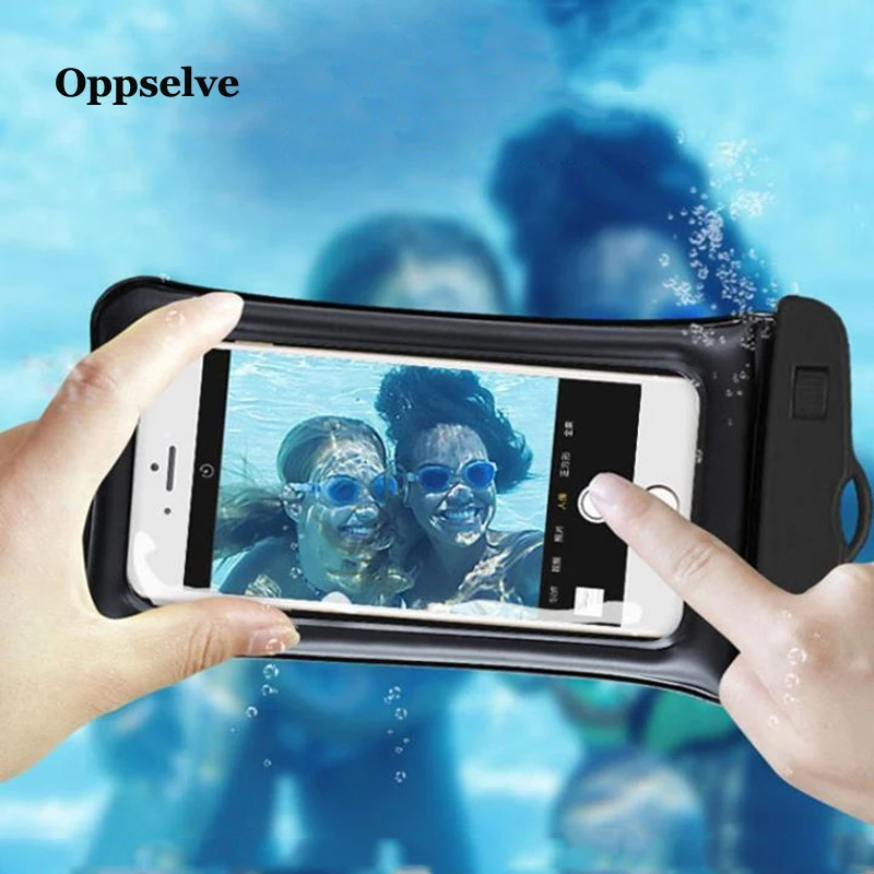 

Oppselve Waterproof Case 6'' Phone Bag Case For iPhone XS Max Xr 8 7 Samsung S9 S8 Plus Note 9 8 Phone Pouch Underwater Dry Bag