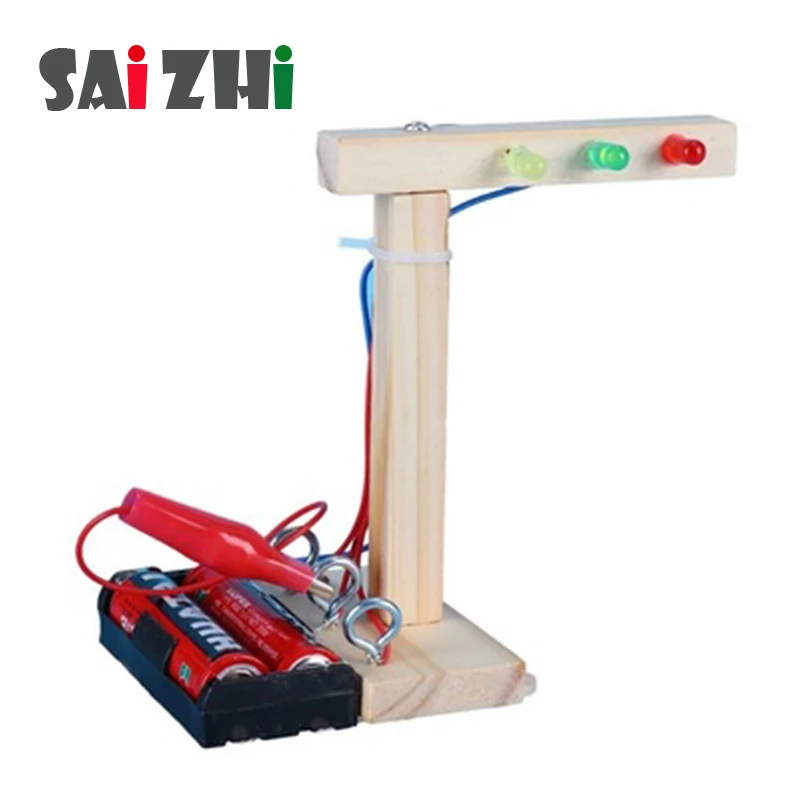 

Saizhi Diy Traffic Light Toy Developing Intellectual STEM Toy Science Experiment Kit Kids Lab Set Birthday Gift SZ3223
