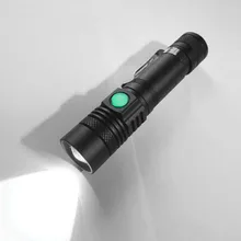 

Mini Ultra Bright LED Flashlights USB Interface Zoom Water Resistant Automatically For Outdoor Aluminum Alloy Electric Torch