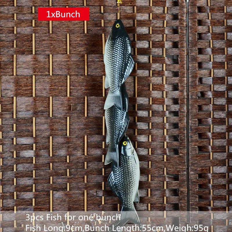 1 струна искусственного моделирования еда овощи рыба поддельный фрукт из пенопласта настенный домашний сад магазин Искусство Декор - Цвет: 3 Black fish