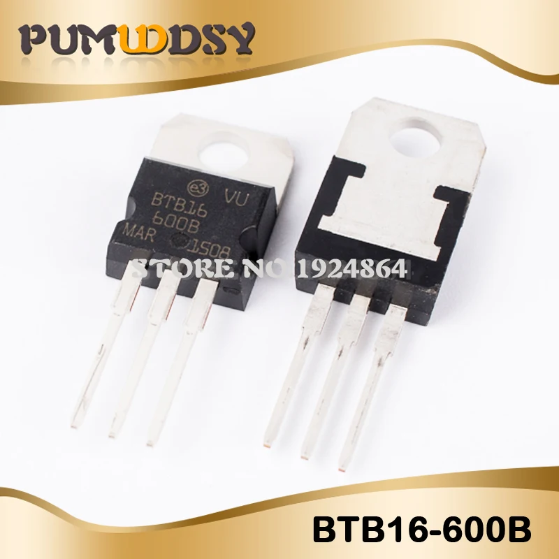 

10PCS BTB16-600B TO-220 BTB16-600 TO220 BTB16-600 BTB16 bidirectional triode thyristor New original