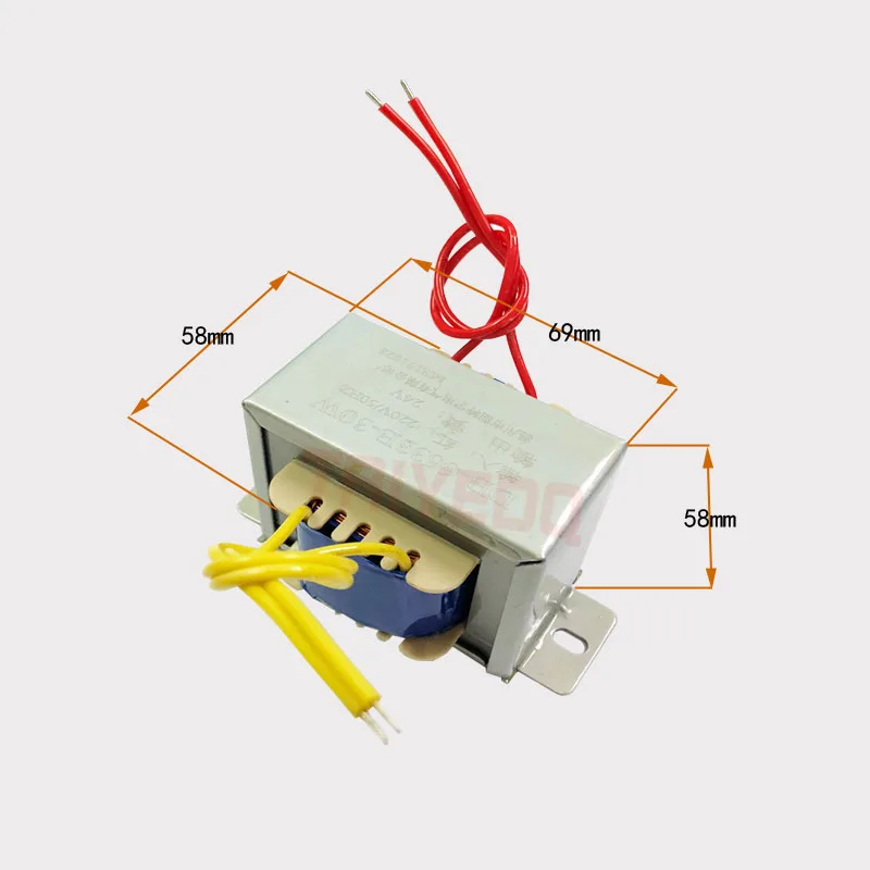 EI силовой трансформатор AC-AC 220V 380V вход 9V 12V 18V 24V 36V 110V Выходной понижающий трансформатор 220V до 110V 30 W/VA