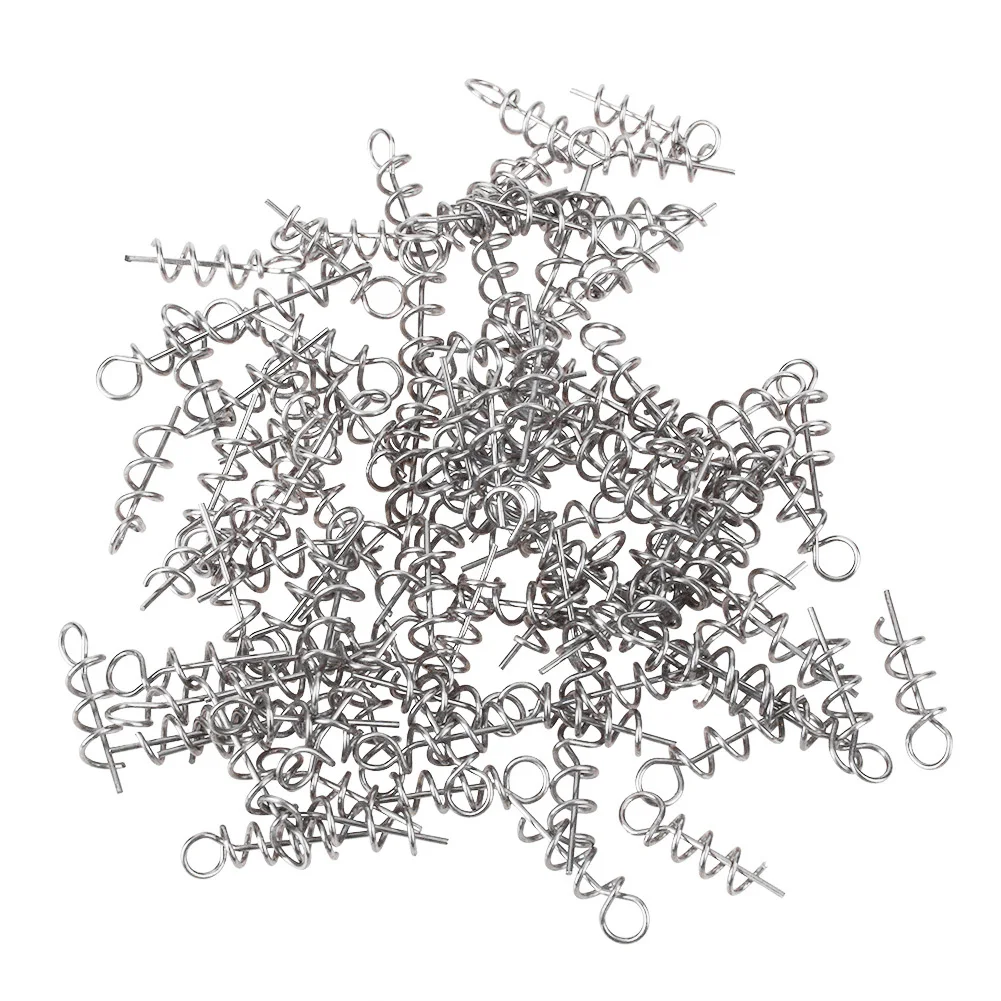 Relefree 100 шт. пружинный штифт крючок винт фиксированный для Мягкая приманка в виде червей приманки рыболовные инструменты