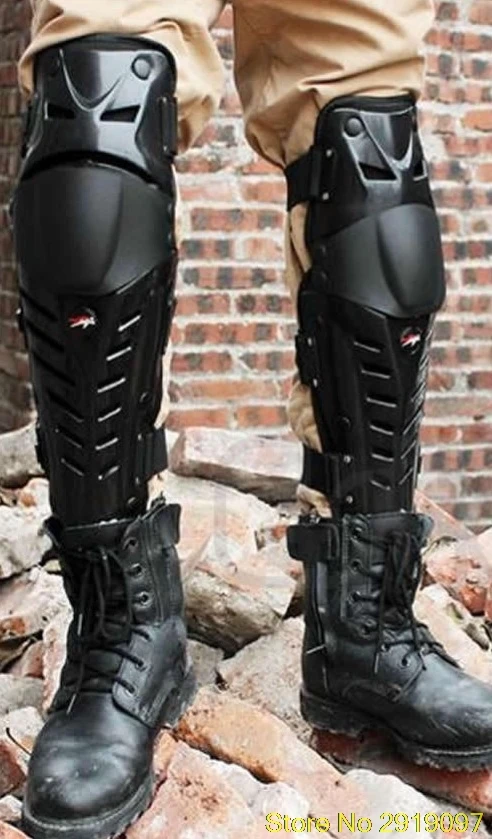 Новое поступление мотогонок защита колен для мотокросса щитки Защитное снаряжение высокое качество Прямая поставка поддержка - Цвет: Black