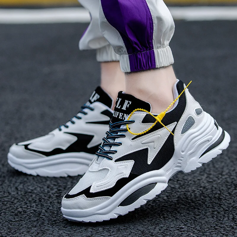

Hot Selling Men Casual Shoes Fashion Lace-up Comfortable Men's Shoes Wear-resisting Non-slip Sneakers for Adult Male Footwears