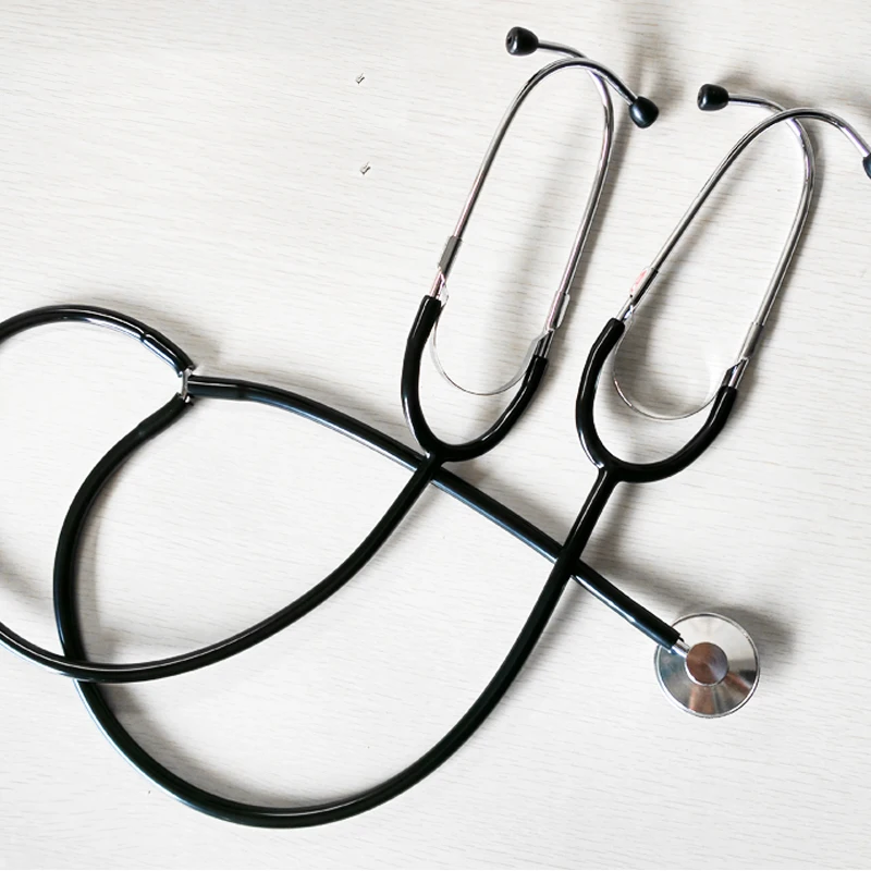 Teaching type single head stethoscope with two binaural cardiology