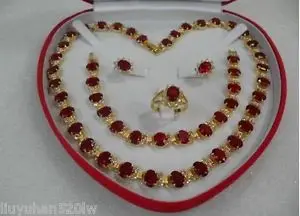 

Free shipping women's gift true Earring Bracelet Necklace Ring set (30%)