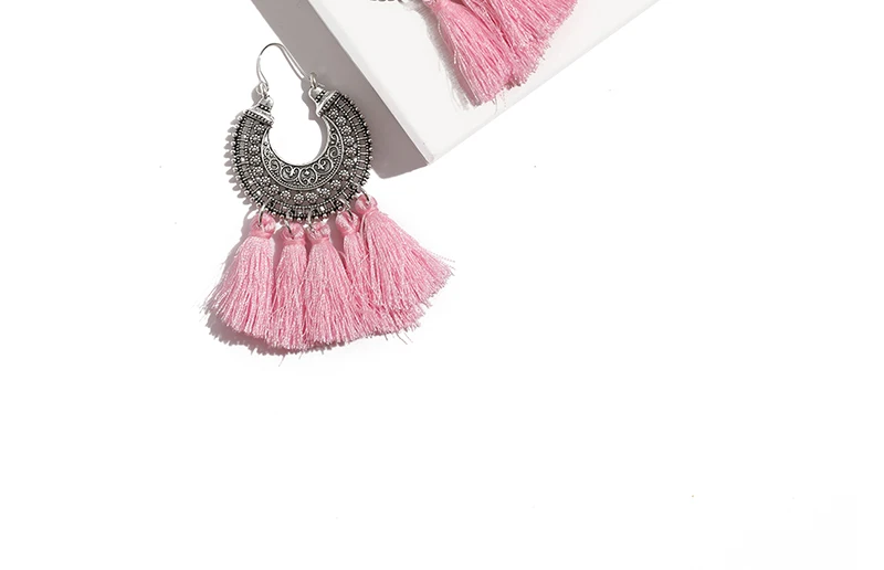 AYAYOO Fashion Woman Earrings 2018 Brincos Black Drop Tassel Earrings Boho Bohemian Long Fringe Earring Hanging Jewelry (4)