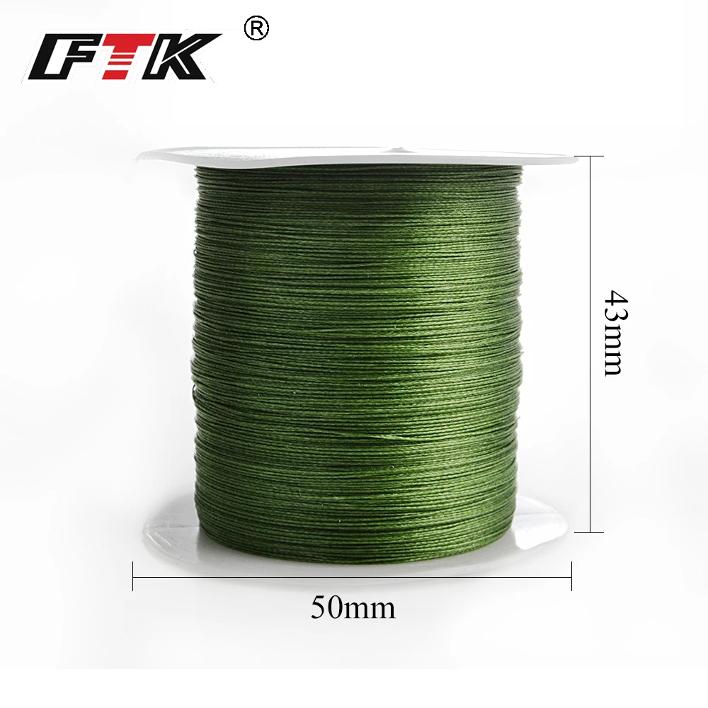 ФТК 100 м 8 strands супер прочная леска PE плетеный провод Леска 110 ярдов 0 16 мм 40 20LB 90LB