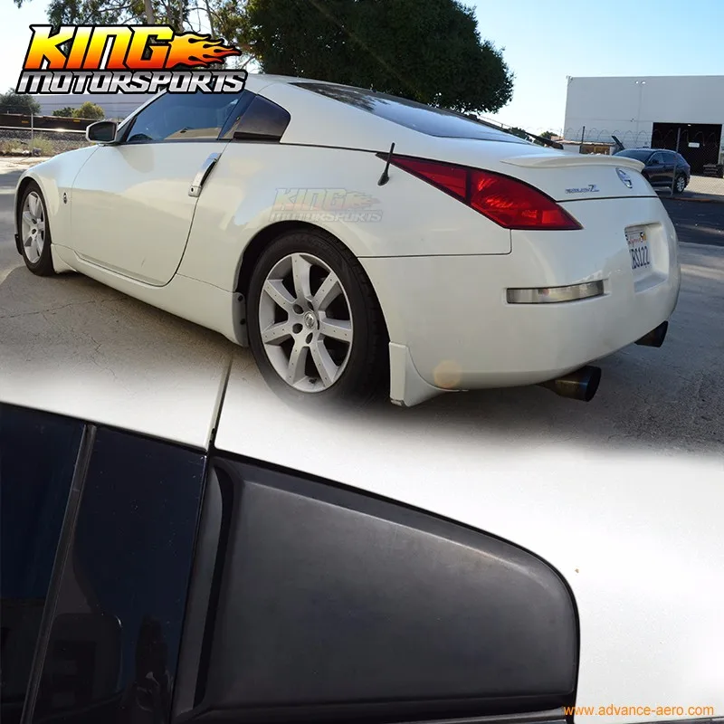 Для 03-08 Nissan 350Z Window Scoop Жалюзи Охватывает Ксеноновые Стиль Полиуретана 2 Шт. США Отечественные Горячей продавать