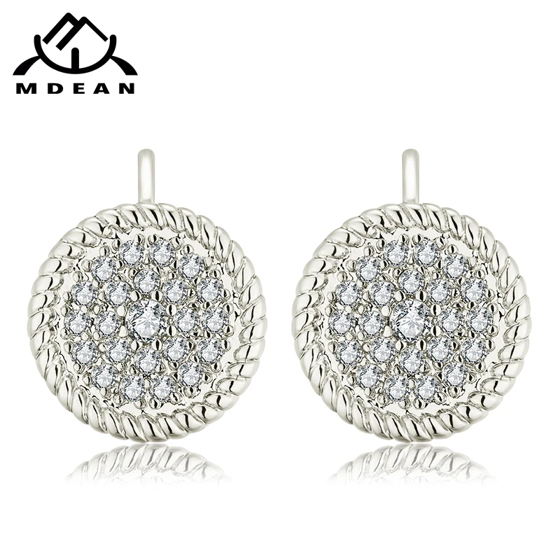 Серьги подвески MDEAN модные серьги белого и золотого цвета ювелирные изделия для