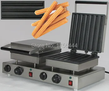 

Free Shipping 14pcs 110v 220v Electric Commercial Dual Churros Machine Maker Iron Baker