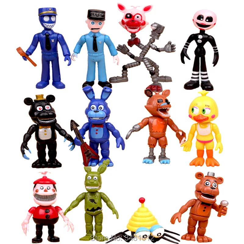 Экшн фигурки Five Nights At Freddy's ПВХ FNAF Foxy Golden Freddy Bare Bonnie Chica Fazbear медведей детские